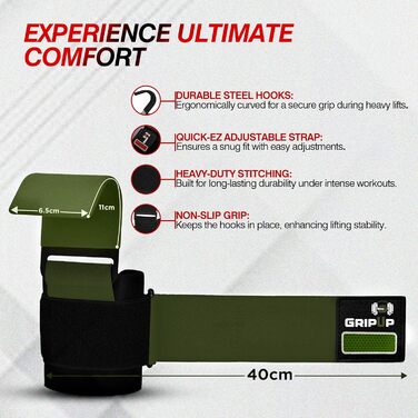 Набори для фітнесу та силових тренувань (пара), захист зап'ястя з гумовим покриттям, 8 мм, для важкої атлетики, пауерліфтингу, підтягувань та бодібілдингу (зелений)