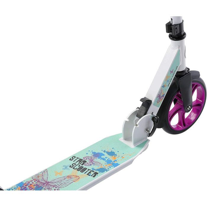Дитячий та дорослий алюмінієвий самокат STAR SCOOTER з великими колесами 205 мм, міський круїзер для хлопчиків і дівчат від 6 років
