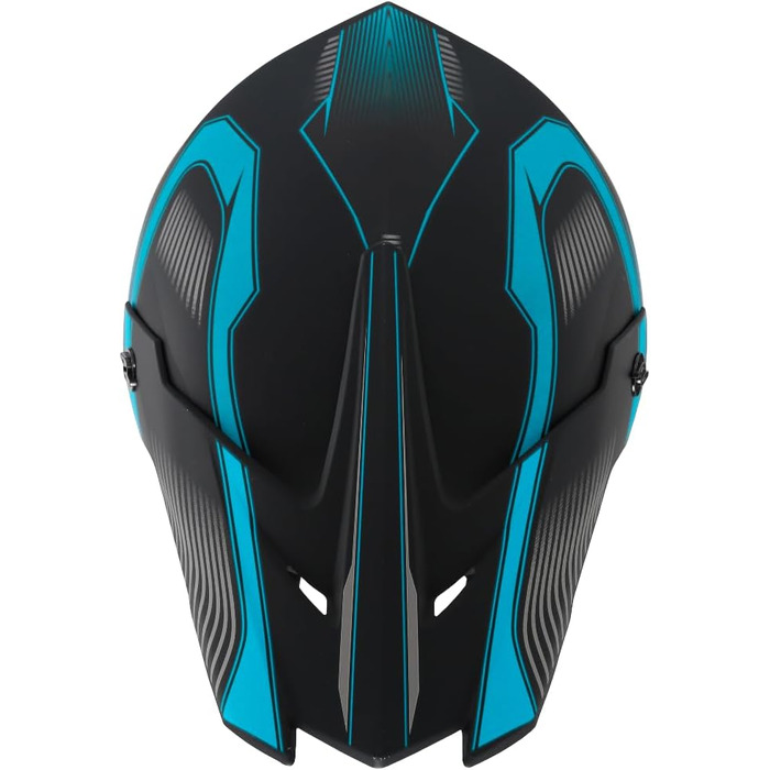 Мотошолом Motocross, повний, унісекс, для катання на велосипеді, мотоциклі, з окулярами, маскою та рукавичками, небесно-блакитний, L