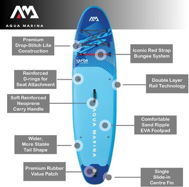 SUP дошка Aqua Marina Rundum надувна з комплектом (синя) - для початківців