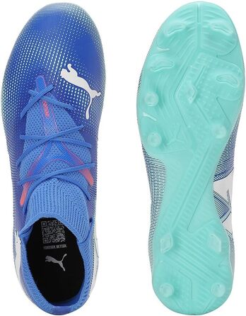 Жіночі футбольні бутси PUMA Future 7 Match Fg/Ag, 37.5 EU, Bluemazing/Puma White/Electric Peppermint