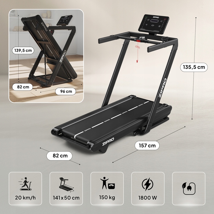 Електрична бігова доріжка Zipro Iluzion V2 до 150 кг