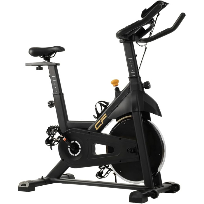 Велотренажер Clover Fitness з LCD-дисплеєм та 6 рівнями опору, чорний