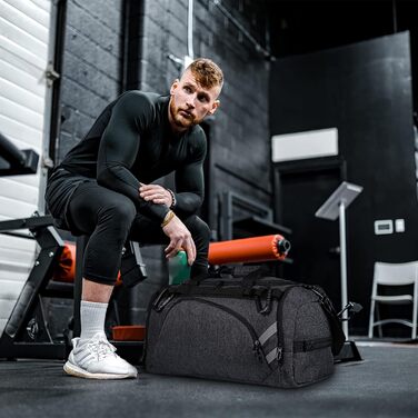 Спортивна сумка BERTASCHE 50 л з відділенням для взуття та вологих речей, рюкзак для тренувань, фітнесу, басейну, сауни, подорожей, для чоловіків і жінок