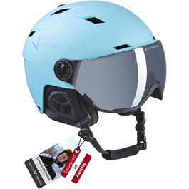 Чорний гірськолижний шолом BLACK CREVICE Kirchberg з візором та вентиляційними отворами. Дихаючий шолом для чоловіків та жінок Stillwater 1 (M, 54-57 см)