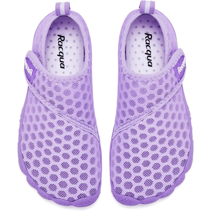 Racqua дитячі шкарпетки-тапочки для плавання та басейну, дихаючі, розмір 28-37, фіолетовий