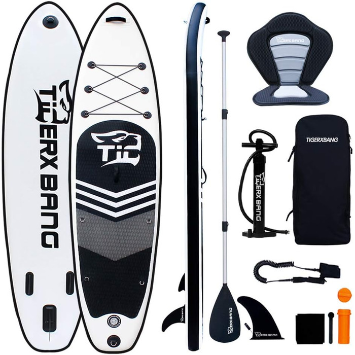 Надувна SUP-дошка Tigerxbang 320 см з комплектом аксесуарів, чорна