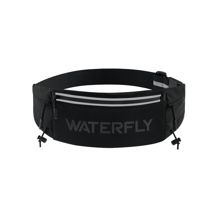 Поясна сумка для бігу WATERFLY: тримач для телефону, три відділення, для чоловіків та жінок, для марафону, триатлону, чорна