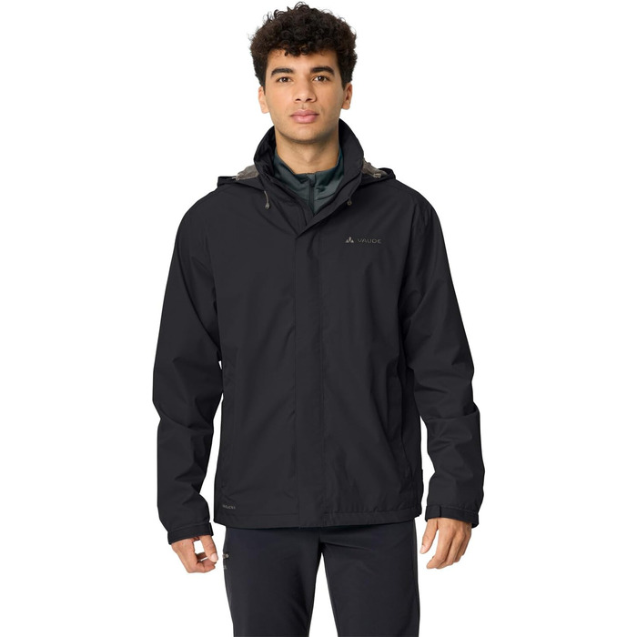 Чоловіча водонепроникна куртка VAUDE Escape Light Jacket, вітрозахисна та дихаюча, чорна/коричнева (розмір 4XL)