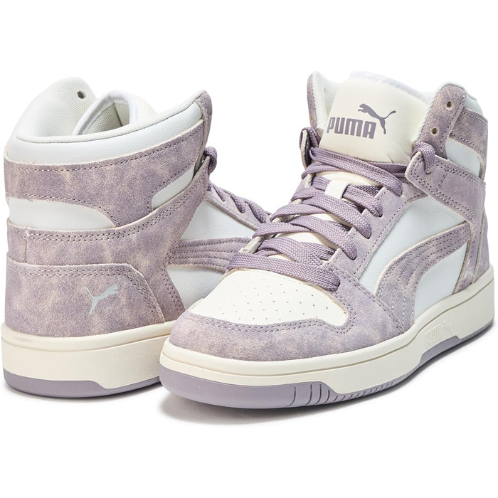 Кросівки PUMA Rebound Layup Mid для жінок, 42 EU, сірий, сливовий, білий, Ah25