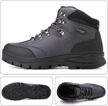 Чоловічі зимові черевики AX BOXING: утеплені, трекінгові, для хайкінгу, водонепроникні, антиковзаючі, 41-46 EU (Темно-синій, 45 EU)