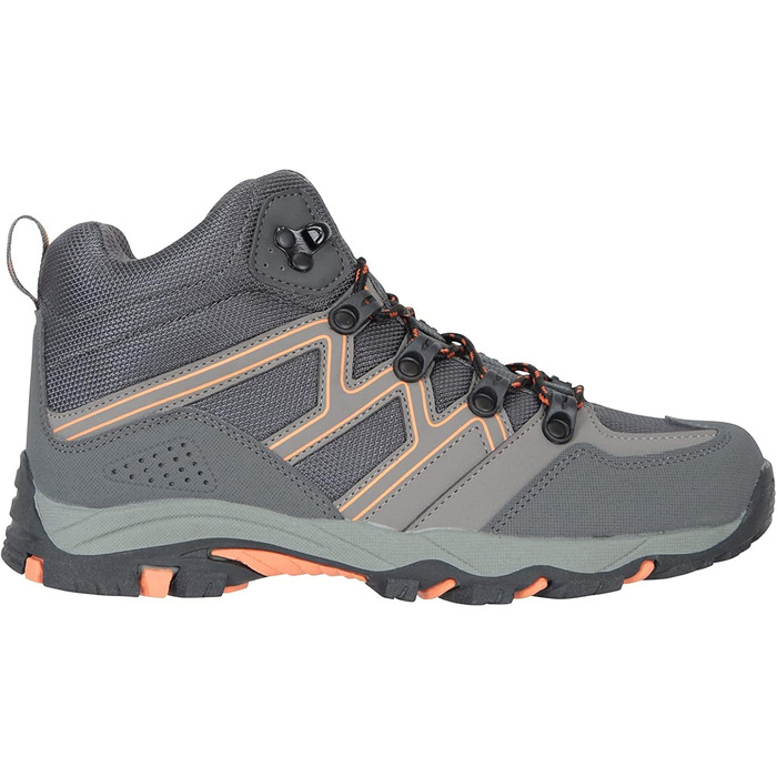 Дитячі трекінгові черевики Mountain Warehouse Oscar - сірі, шкіряні, з надійним зчепленням, утеплені, для хлопчиків та дівчаток, 34 EU