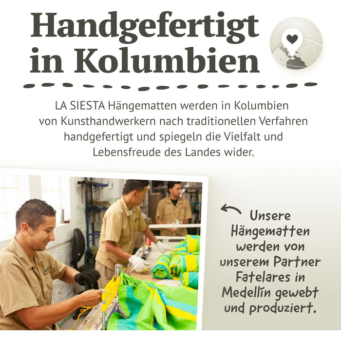 Гамак LA SIESTA® Brisa: ручної роботи з Колумбії, 160 см, для дому та відпочинку на природі (Sea Salt, для двох, з кріпленням до дерева/стовпа)