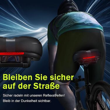 Широке ергономічне сідло для велосипеда: комфортне, дихаюче, з амортизацією. Підходить для чоловіків та жінок, Gravel Bike, MTB, e-MTB