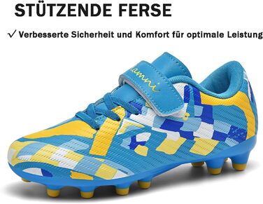 Дитячі футбольні бутси Multi Ground, професійні, легкі, для залу та вулиці, Outdoor Athletics, тренувальні (33 EU, синій)