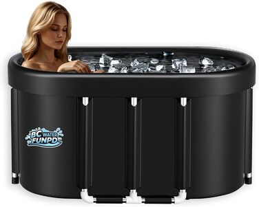 Тонна для криотерапії Eistonne Oval 120x70x70 см – велика криованна для відновлення після спорту з 5-шаровою ізоляцією та складаним дизайном