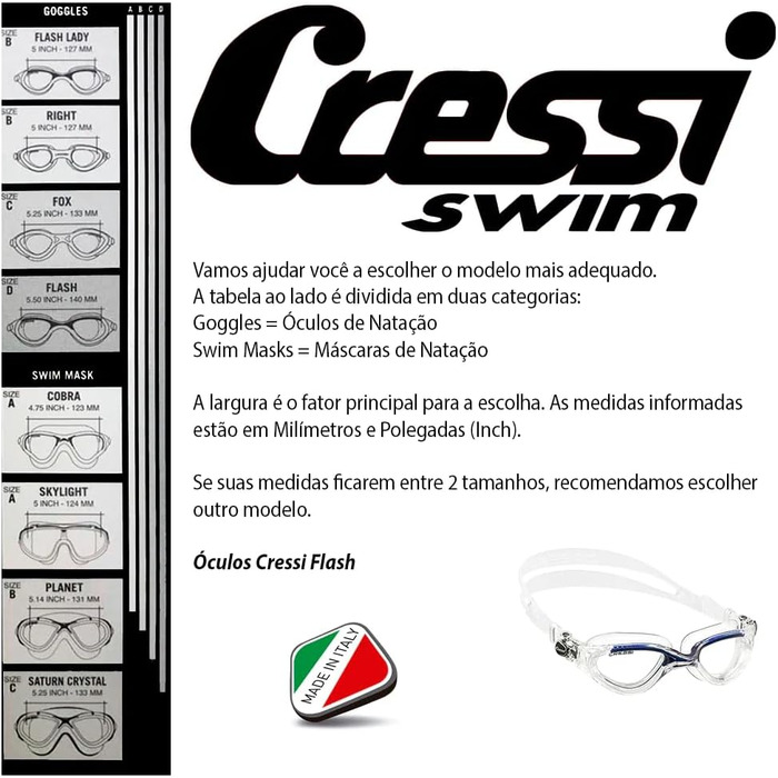 Окуляри для плавання CRESSI Flash (чорно-червоні) з прозорими лінзами: для басейну, триатлону, снорклінгу. Антифог, захист від подряпин та UV