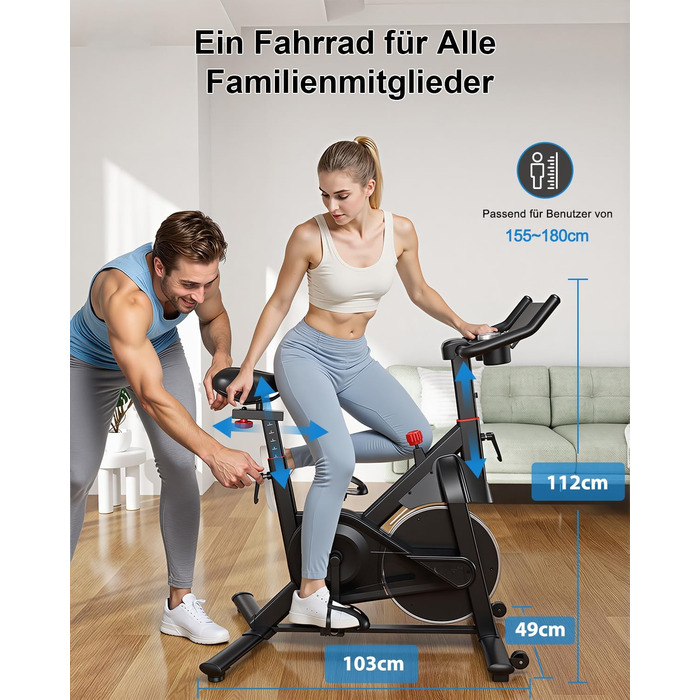 Магнітний велотренажер Lacuffy з AI-коучем та додатком, регульований опір, LCD-дисплей, до 136 кг, безшумний домашній ергометр