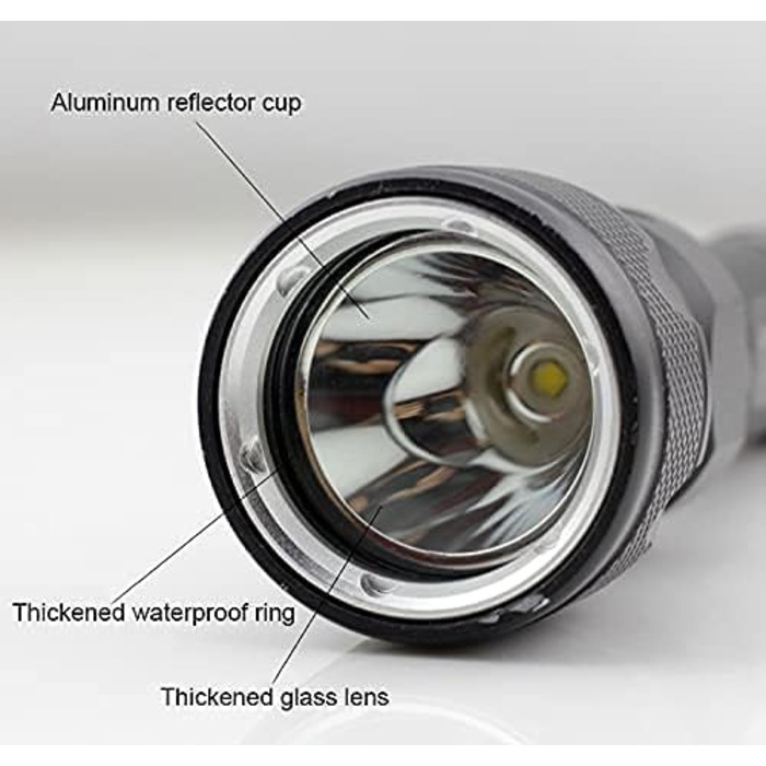 WESLITE Захисна налобний ліхтар для дайвінгу, LED налобний ліхтар 1800 Люмен, водонепроникний (IPX-8) для підводного плавання, 4 режими, 100м глибина, з акумулятором та зарядним пристроєм