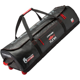 Сумка Cressi Tuna Bag 120 л, водонепроникна, чорно-червона, з колесами або без, унісекс для дорослих