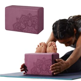 Килимок для йоги та пілатеса Gaiam Yogablock, м'який протиковзкий EVA-пінопласт без латексу, рожевий