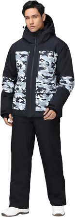 Комплект гірськолижний чоловічий HOTIAN: куртка та штани, водонепроникний, дихаючий, з капюшоном, для сноуборду та гірськолижного спорту
