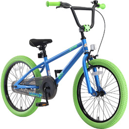 Дитячий велосипед BIKESTAR BMX для хлопчиків і дівчат від 3 до 6 років, 12/16/20 дюймів, синьо-зелений, тестування без ризику
