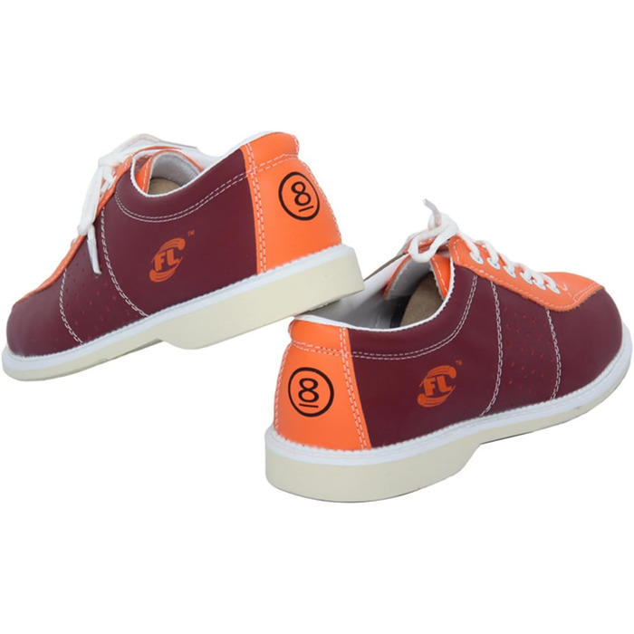 Боулінгіві черевики JiuQing для чоловіків та жінок, замша, ковзна підошва, для початківців, тренувальні черевики, легкі, шнурівка, 44 EU, червоний/червоний