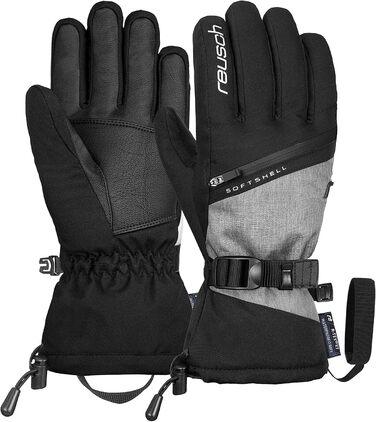 Жіночі рукавички Reusch Demi R-tex Xt, надтеплі, водонепроникні, дихаючі, чорні/сірі, розмір 6.5