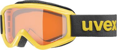 Дитячі лижні окуляри uvex speedy pro, контрастні, антифог, біло-матові/помаранчево-сині, універсальний розмір