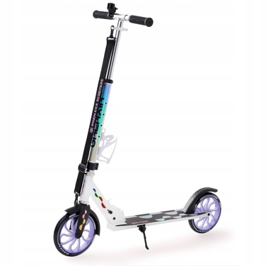 Самокат RAVEN Galaxia Holo 200мм з кошиком, дзвінком та LED-колесами