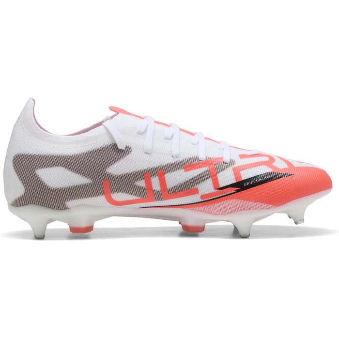 Кросівки футбольні PUMA Ultra 5 Match Mxsg, 42.5 EU, білий/чорний/червоний (світлодіодні)