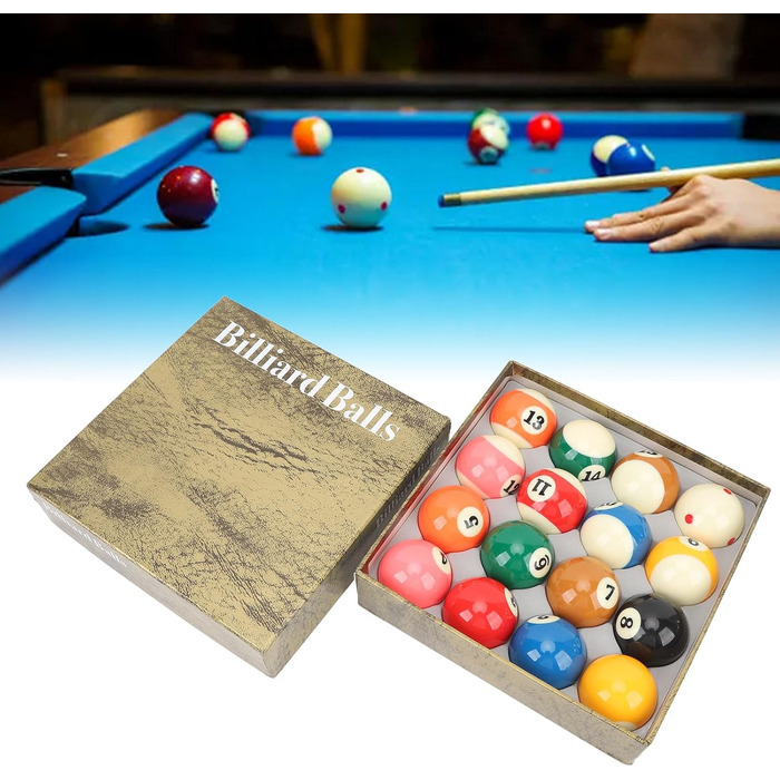Набір куль для більярду, 16 штук. Кулі для більярду діаметром 5,72 см (2,25 дюйми) для американського більярду. Аксесуар для більярдного столу.