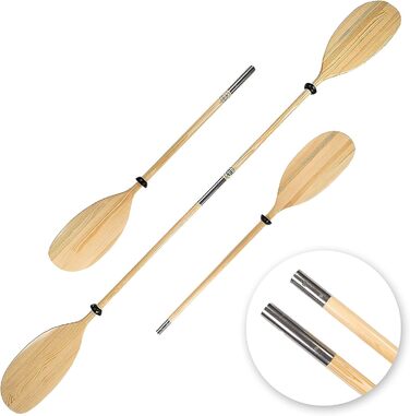 Асиметричне двочастинне весло для каяка John Paddle 235 см, екологічне виробництво, www.johnpaddle.com, 1 або 2 шт.