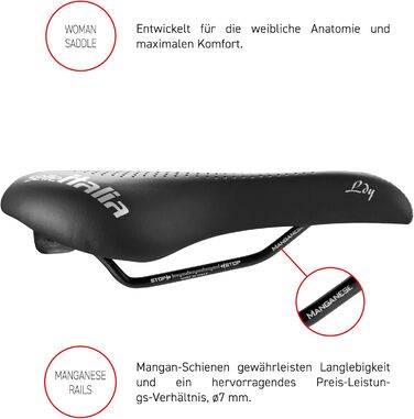 Сідло велосипедне жіноче Lady Gel Flow S2 Schwarz з гелем, чорне
