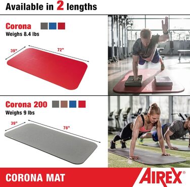 Гімнастичний килимок Airex Corona 200, синій, для йоги та фітнесу