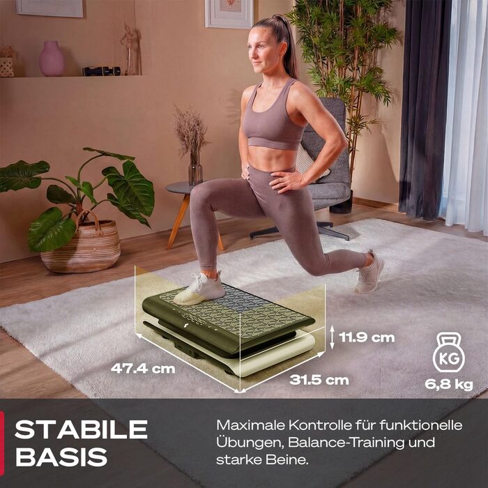 Віброплатформа Sportstech sVibe Lite (біла) до 120 кг: для схуднення, спалювання жиру, нарощування м'язів, тренування всього тіла, 99 рівнів інтенсивності, німецька якість