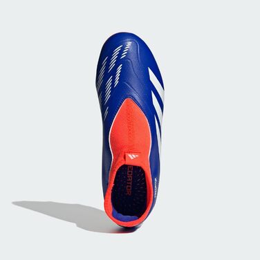 Дитячі футбольні бутси adidas Predator League без шнурівків, розмір 29 EU, колір Lucid Blue/Cloud White/Solar Red