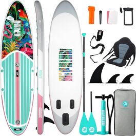 Надувне SUP-борд Flamingo Fiesta з сидінням та аксесуарами, 320 см, для 2 осіб, 200 кг, для будь-якого рівня підготовки