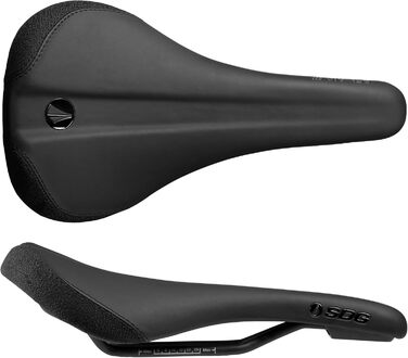 Велосипедне сідло SDG Bel-Air V3, сталеві рейки, 260x140 мм, унісекс, для MTB та шосе, чорне