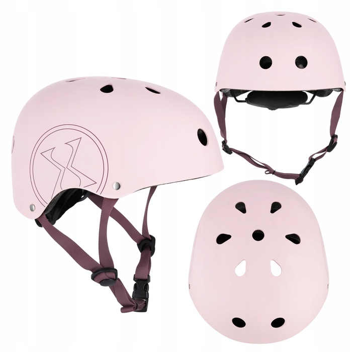 Дитячий велосипедний шолом з регулюванням + комплект захисту для скейту, розмір M