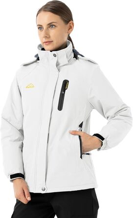 Жіноча зимова куртка Ysento: водонепроникна, софтшел, тепла, вітрозахисна, для сноуборду та активного відпочинку (біла, розмір S)