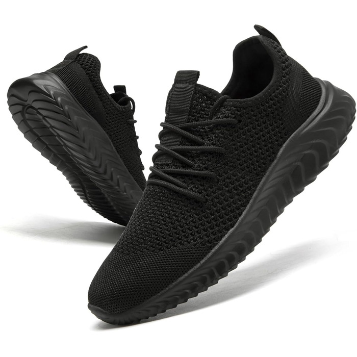 Чоловічі кросівки для бігу QIJGS: стильні та зручні для занять спортом та повсякденного носіння. Розмір 44 EU, колір чорний