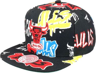Кепка Mitchell & Ness Snapback Chicago Bulls з наліпками