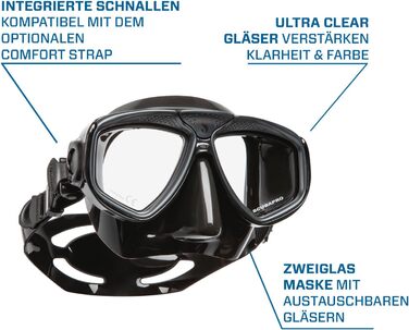 Маска для дайвінгу SCUBAPRO Zoom EVO, чорна
