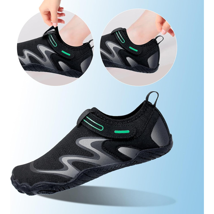 Чоботи для плавання та водних видів спорту: чорні, 41 EU (для жінок та чоловіків)