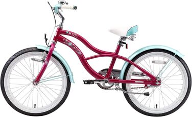 Дитячий велосипед BIKESTAR 20/24 дюйми для хлопчиків та дівчаток від 6 років | Велосипед круїзер | Тест без ризику (фіолетовий)