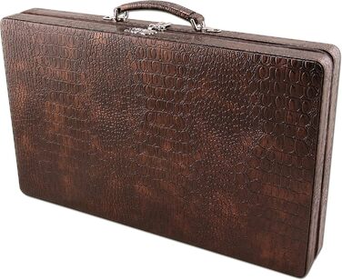 Набір для гри в бейсбол (табла), середній, для подорожей, Tric Trac, штучна шкіра, 44 x 27 см, білий, чорний, коричневий, світло-коричневий