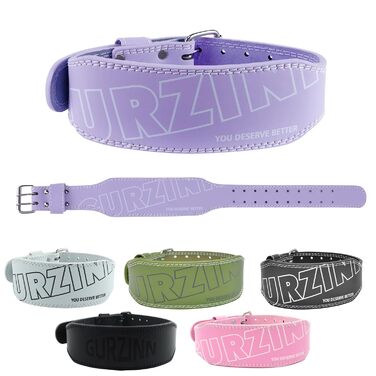 Жіночий пояс для важкої атлетики з шкіри, з підтримкою попереку 10,2 см, фіолетовий, для пауерліфтингу та присідань