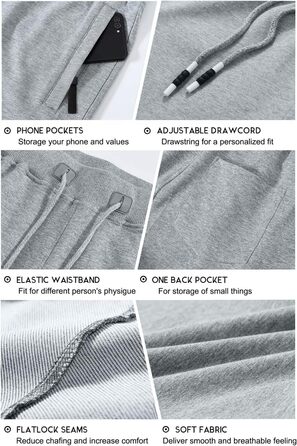 Шорти чоловічі спортивні, для бігу та фітнесу, 2 шт. в наборі (чорний/світло-сірий)